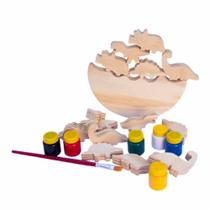 Kit Pinte e Brinque - Jogo de Equilíbrio - Dinossauros - Fabrika dos Sonhos Kit Pinte e Brinque - Jogo de Equilíbrio - Dinossauros - Fabrika dos Sonhos