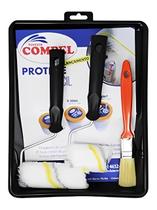 Kit Pintura 4 Peças Com Bandeja Picel 2 Rolos Lã Compel