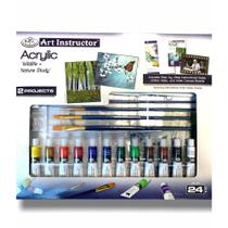 Kit Pintura Acrilica Royal Art Instructor C/24 Pçs