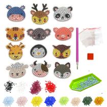 Kit pintura adesivo infantil com diamantes coloridos animais