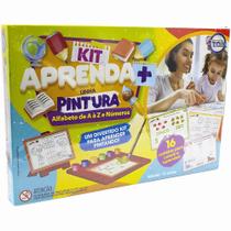 Kit Pintura Aprenda Mais Alfabeto de A A Z e Números - Toia Brinquedos