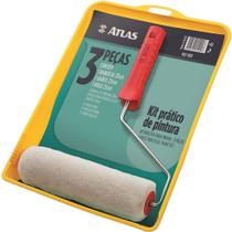 Kit Pintura Atlas Multiuso 3 Peças Rolo Garfo Bandeja Kit Pintura Atlas Multiuso 3 Peças Rolo Garfo Bandeja