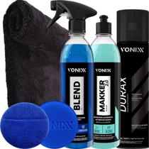 Kit pintura automotivo makker maquiador blend proteçao e brilho durax selante para pneus vonixx