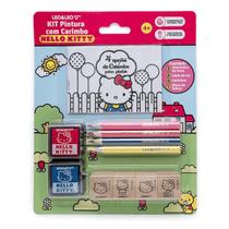 Kit pintura com carimbo hello kitty 11 peças leo&leo