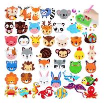 Kit Pintura Diamante 5D Adesivos Infantil 36un DIY Criativo Artesanato Ponto Cruz