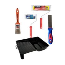 Kit Pintura Econômico com Pincel e Rolo Antigotas