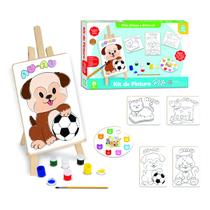 Kit Pintura Educativa Infantil PETS Animais em Madeira 45 Cm