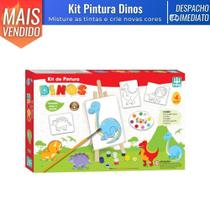 Kit Pintura Educativo Infantil Dino Cavalete Para Pintura - Nig Brinquedos