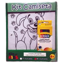 Kit Pintura em Camiseta - Cachorro - Tamanho M de 6 a 8 anos - Kits for Kids Kit Pintura em Camiseta - Cachorro - Tamanho M de 6 a 8 anos - Kits for Kids