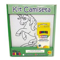 Kit Pintura em Camiseta - Unicórnio - Tamanho M de 6 a 8 anos - Kits for Kids Kit Pintura em Camiseta - Unicórnio - Tamanho M de 6 a 8 anos - Kits for Kids