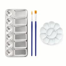 Kit Pintura em Casa 2 Godês 2 Pincéis Resistentes para Atividades Escolares e Artesanato Infantil Completo -
