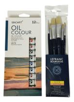 Kit Pintura Estojo Tinta Óleo + 06 Pincéis Naturais Kit Pintura Estojo Tinta Óleo + 06 Pincéis Naturais