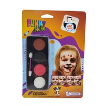 Kit Pintura Facial Cachorro Funny Make Pica Pau Branco Preto Azul Kit Pintura Facial Cachorro Funny Make Pica Pau Branco Preto Azul