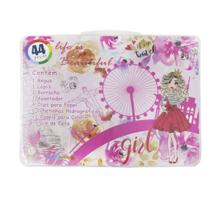 Kit pintura feminino de plástico com 44 peças