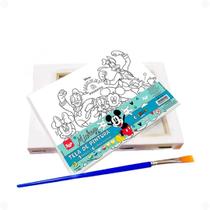 Kit Pintura Guache Mickey Tela Riscada 22 x 16cm - DAC Kit Pintura Guache Mickey Tela Riscada 22 x 16cm - DAC