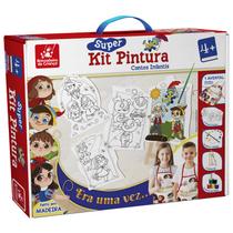 Kit Pintura Infantil Contos Infantis Brincadeira de Criança