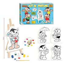 Kit Pintura Infantil Turma Da Monica Com Mini Cavalete - Nig Brinquedos