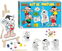 Kit Pintura Infantil Turma Da Mônica Em Madeira Didático Coordenação Motora Pequenos Artistas - Nig