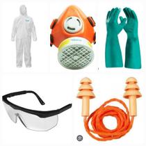 Kit Pintura Macacão max Segurança +mascara + oculos rj + Luva nitrílica + protetor ouricular Kit Pintura Macacão max Segurança +mascara + oculos rj + Luva nitrílica + protetor ouricular