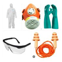Kit Pintura Max Macacão +mascara + Oculos+ Luva + Protetor Kit Pintura Max Macacão +mascara + Oculos+ Luva + Protetor
