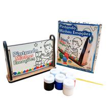 Kit Pintura Minhas Emoções para Autistas album 5 telas com kit pintura