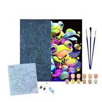 Kit Pintura Numerada Arte Terapia 30X30cm Frogs