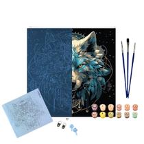 Kit Pintura Numerada Arte Terapia 30X30cm Lobo