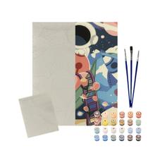 Kit Pintura Numerada Arte Terapia 40X50cm Astronauta Kit Pintura Numerada Arte Terapia 40X50cm Astronauta
