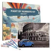 Kit Pintura Numerada Terapêutica Tela de Pintura 40x50 Coliseu