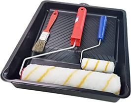 Kit pintura parede profissional rolo de pintar antigotas em respingo.