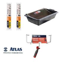 Kit Pintura Pro Duplo 46cm Bandeja Garfo + 2 Rolos Lã Rendeplus Atlas Kit Pintura Pro Duplo 46cm Bandeja Garfo + 2 Rolos Lã Rendeplus Atlas