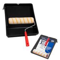 Kit Pintura Profissional Atlas 3 Peças Rolo, Bandeja E Garfo Anti Respingo 23cm Tinta Acrílica Látex Kit Pintura Profissional Atlas 3 Peças Rolo, Bandeja E Garfo Anti Respingo 23cm Tinta Acrílica Látex