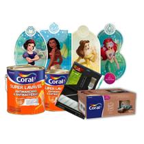 Kit Pintura Quarto dos Sonhos Princesas da Disney Coral 4,4L Kit Pintura Quarto dos Sonhos Princesas da Disney Coral 4,4L