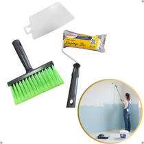 Kit Pintura Rolo Broxa Espátula Completo 3 Pçs Antirespingo Casa Parede Multiuso Econômico Kit Pintura Rolo Broxa Espátula Completo 3 Pçs Antirespingo Casa Parede Multiuso Econômico