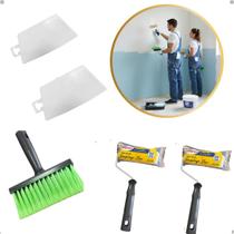 Kit Pintura Rolo Broxa Espátula Completo 5 Pçs Antirespingo Casa Parede Multiuso Kit Pintura Rolo Broxa Espátula Completo 5 Pçs Antirespingo Casa Parede Multiuso