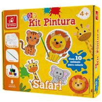 Kit Pintura Safári Pop 10 Telas 5496 Brincadeira De Criança - Brincadeira De Crianca