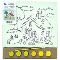 Kit Pintura Tela 25x30 cm - Casa - Kits for Kids