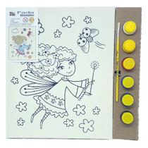 Kit Pintura Tela 25x30 cm - Fada - Kits for Kids