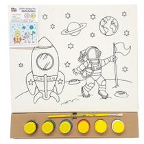 Kit Pintura Tela 25X30Cm Astronauta - Kits For Kids