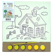 Kit Pintura Tela 25X30Cm Casa - Kits For Kids