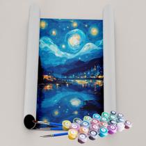 Kit Pintura Terapêutica - Cidade Estrelada Noturna Kit Pintura Terapêutica - Cidade Estrelada Noturna
