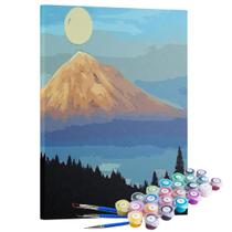 Kit Pintura Terapêutica - Encontro Da Lua E Montanha