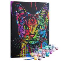 Kit Pintura Terapêutica - Gato Abstrato - Maue Art Store