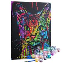 Kit Pintura Terapêutica - Gato Abstrato