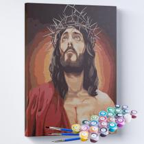 Kit Pintura Terapêutica - Jesus Coroa Pintura Numerada 200g