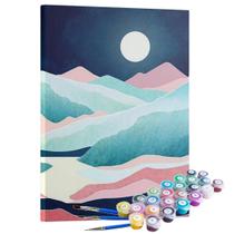 Kit Pintura Terapêutica - Paisagem Noturna Kit Pintura Terapêutica - Paisagem Noturna