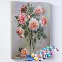 Kit Pintura Terapêutica - Vaso De Rosas Lindas