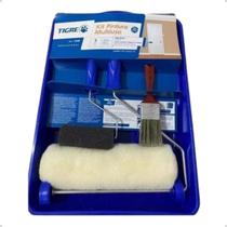 Kit Pintura Tigre Multiuso 5 Pecas Rolo Pincel Bandeja 1540