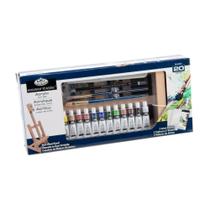 Kit Pintura Tinta Acrilica Royal Cavalete C/20 Pçs