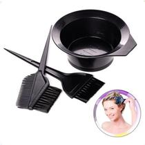 Kit Pintura Tintura Cabelo Pote Pincel Pente Profissional Hidratação Coloração Salão Bowl Pintar